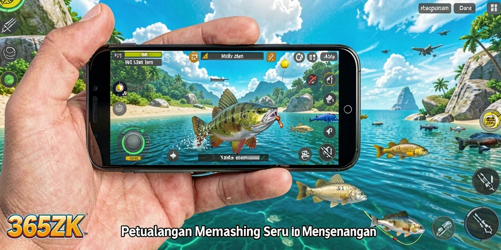 Tampilan gameplay memancing yang seru dan mendebarkan di 365ZK.