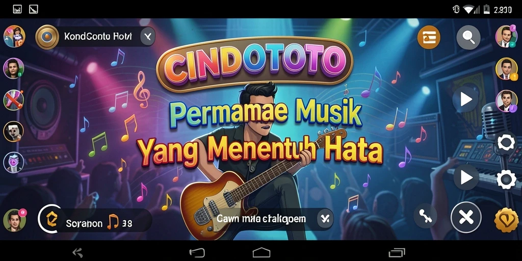 Tampilan gameplay CINDOTOTO yang menyenangkan dengan berbagai pilihan lagu.