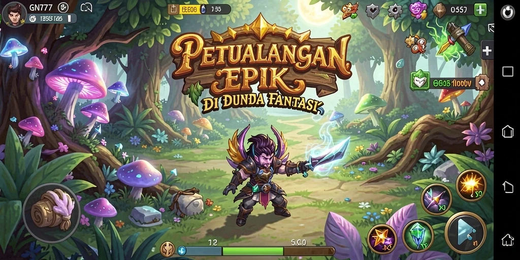 Tampilan gameplay RPG yang menarik dan penuh aksi di GN777.