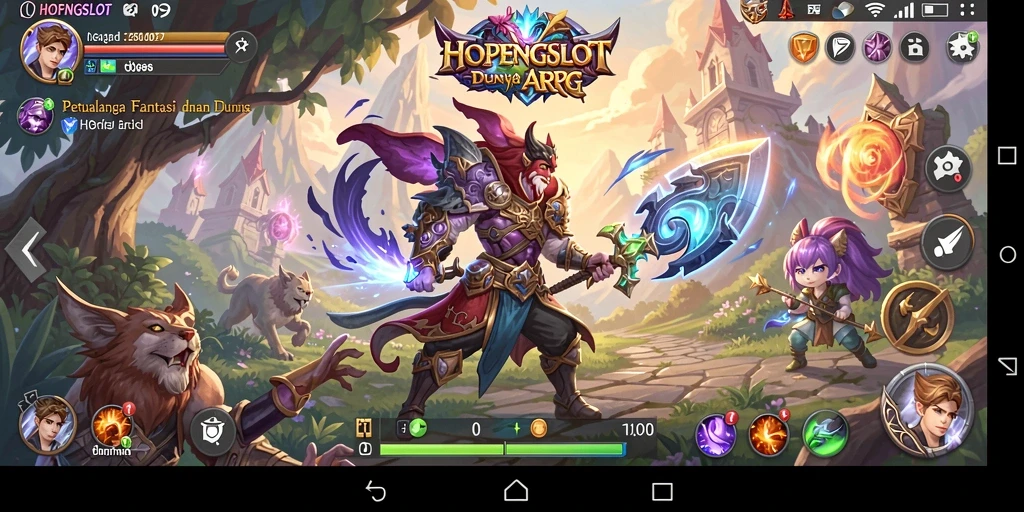 Screenshot HOPENGSLOT menampilkan aksi pertarungan penuh strategi dalam gameplay ARPG.