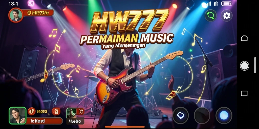 Gameplay HW777 yang menarik dan interaktif dalam permainan Musik.