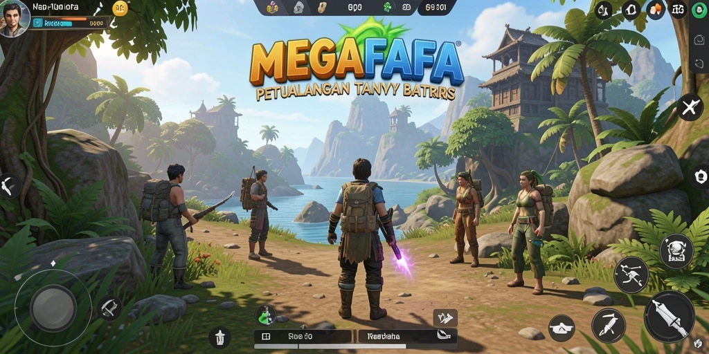 Tampilan gameplay seru di dunia terbuka MEGAFAFA.