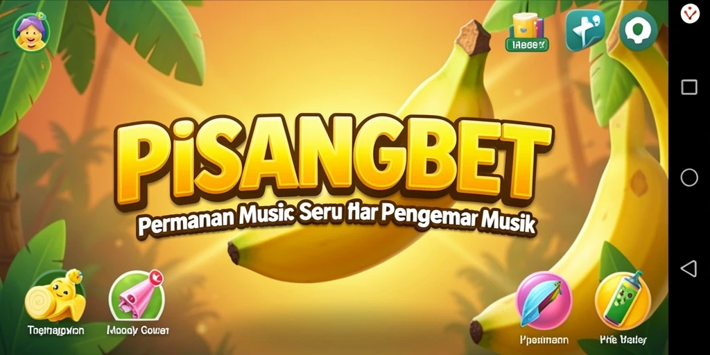 Tampilan gameplay PISANGBET yang menampilkan keseruan bernyanyi.