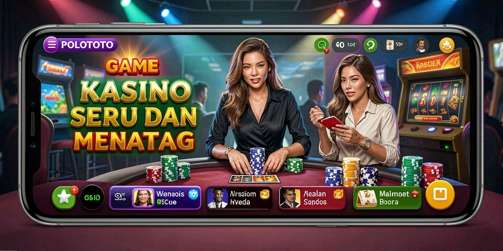 Screenshot utama POLOTOTO menampilkan gameplay seru di Kasino.