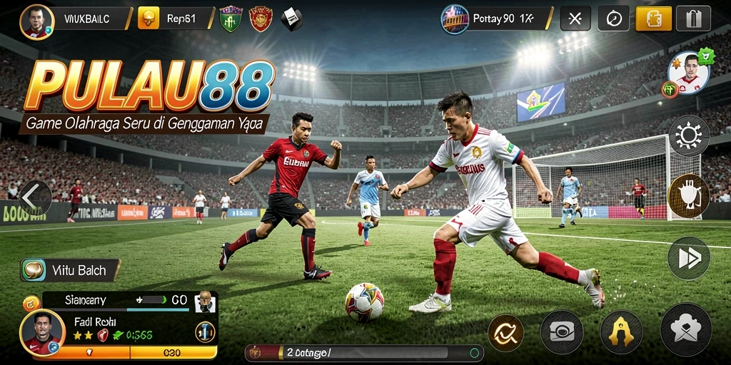 Tampilan utama gameplay PULAU88 yang menampilkan aksi olahraga seru.