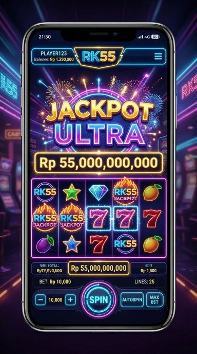 Tampilan homepage rk55 yang intuitif dan menarik.